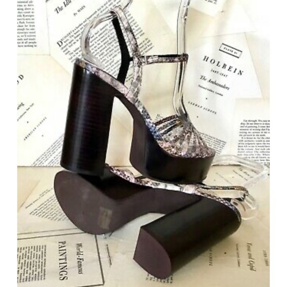 Free People Jeffrey Campbell snakeskin chunky heel - Picture 7 of 8